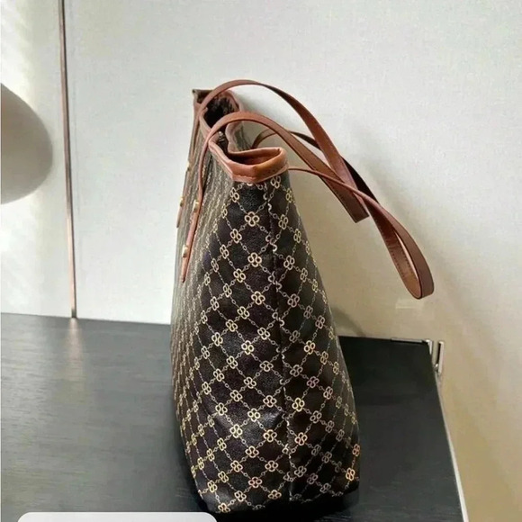⚠️Clearance Large Brown Patterned Casual Shoulder Tote Bag - Picture 6 of 7